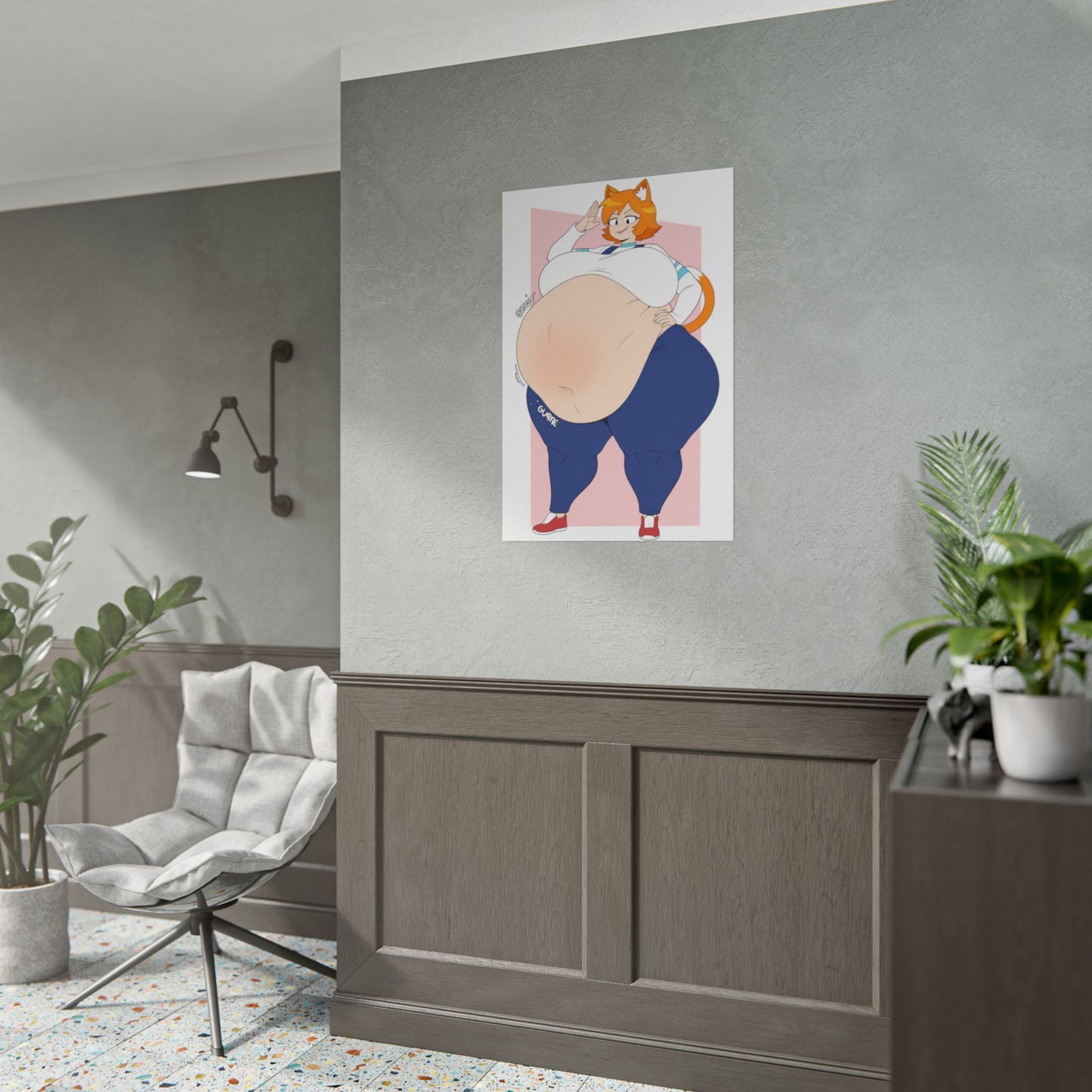 Vore Furry Cat Belly Poster